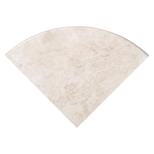 Travertine tile in Tuscany Ivory 9" Radius Corner Shelf
