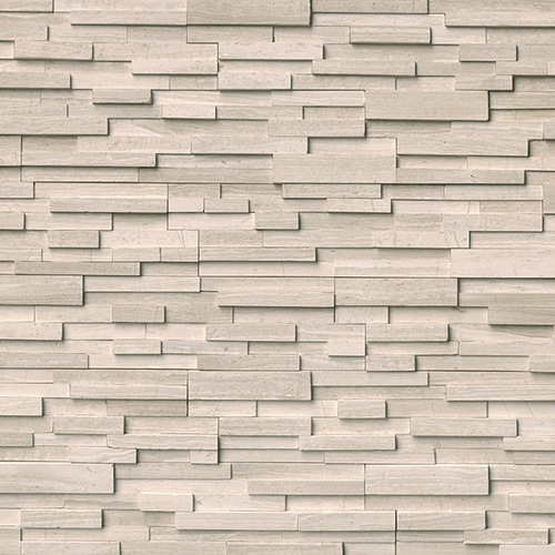 Marble tile in White Oak 3D Honed 6x24 Panel
