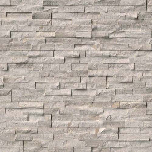 Marble tile in White Oak Splitface 6x24 Panel
