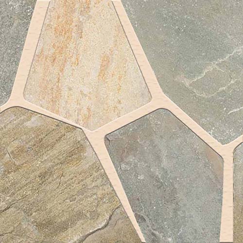 Quartzite Paver in Golden White Mesh Random Paver