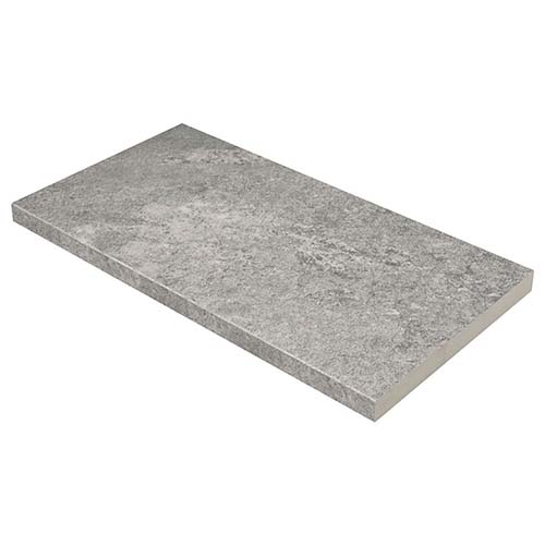 Porcelain Coping in Quarzo Gray 13x24 Eased Coping