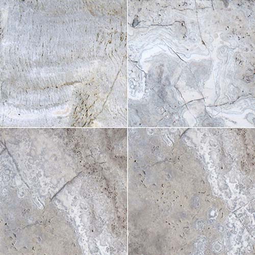 Travertine Paver in Silver Travertine 8x8 Paver