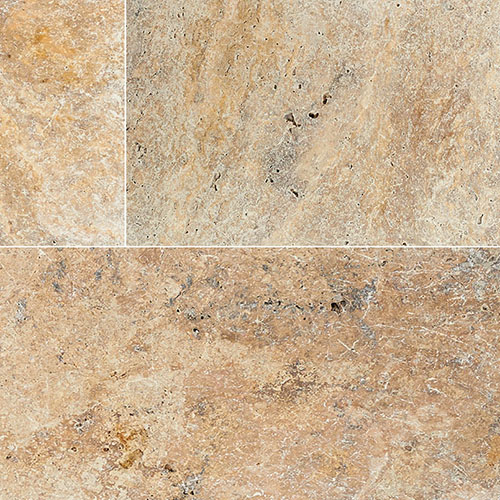 Travertine Paver in Tuscany Scabas 8x16x3cm Tumbled Paver