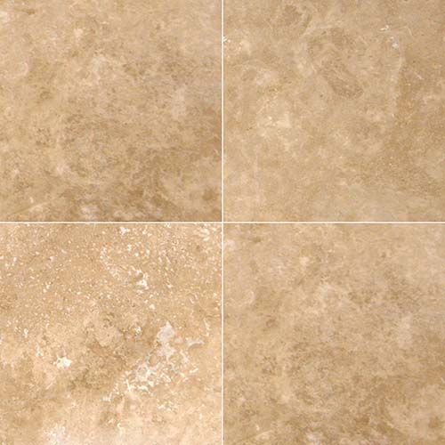 Travertine Paver in Tuscany Walnut 8x8 Paver