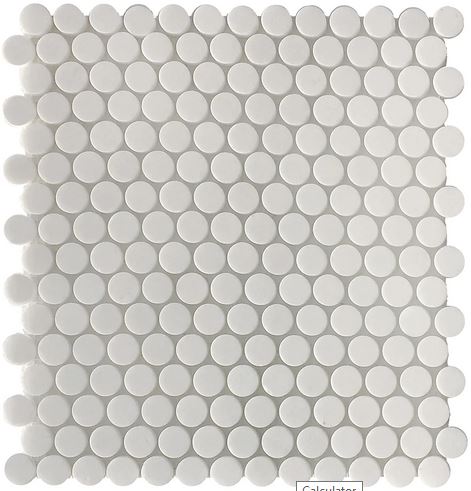 Thassos White Penny-Round Mosaic Honed 0.75" x 0.75"