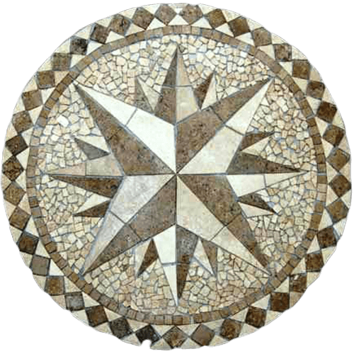 Travertine Medallion 009