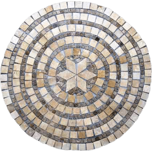 Travertine Medallion 025