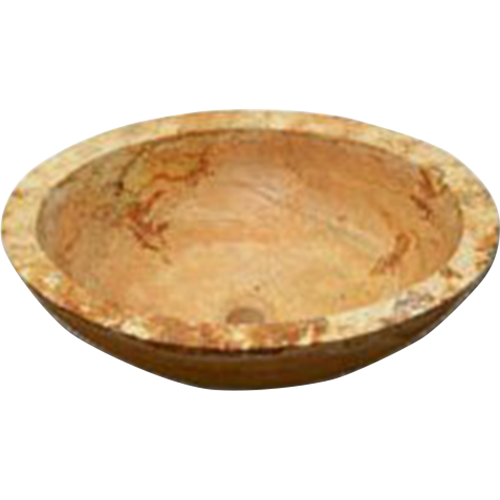 Peach Travertine Sink - Oval Undermount 19" x 15 1/2"