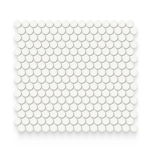 Essential Canvas White 0.75" x 0.75" Penny Round Matte