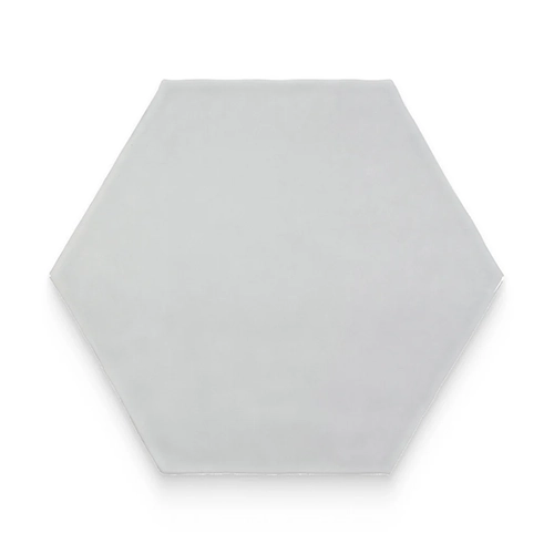Watercolors Silver 6" x 6" Hexagon Glossy