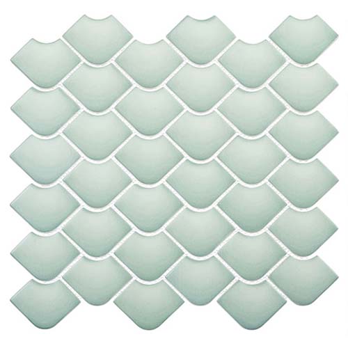 Recycled Glass Mosaic tile in Mermaids Esmerald
