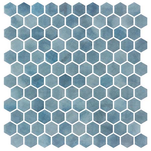 Recycled Glass Mosaic tile in Luxacious Bay Tropican Ripple