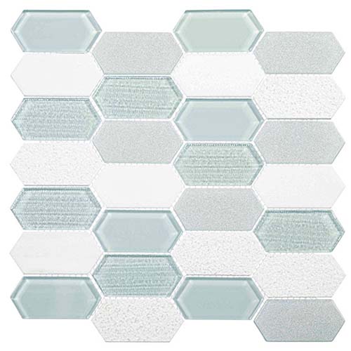 Glass Mosaic tile in Modular Garden Mint Cove