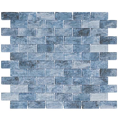 Glass Mosaic tile in Wintour Castile Warwick Thrown Brick