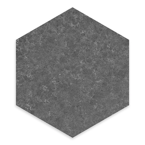 Black Basalt - Hexagon Flamed/Brushed 10"