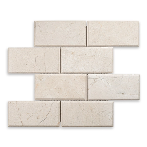 Crema Marfil Classic 3" x 6" Beveled Polished