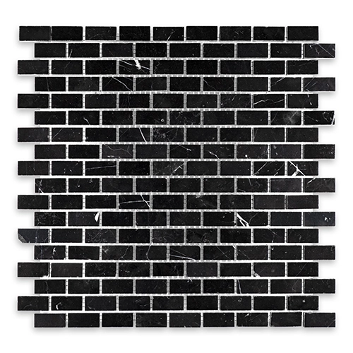 Negro Marquina - Brick 5/8"x1-1/4" Honed
