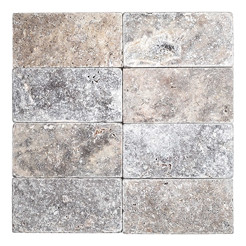 Silver Premium - 3" x 6" Tumbled