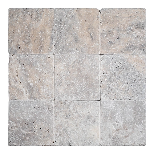 Silver Premium - 4" x 4" Tumbled