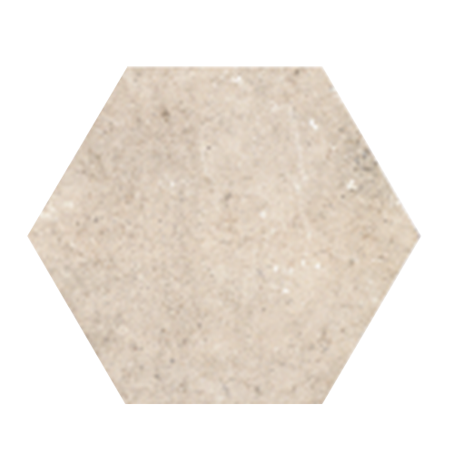 Porcelain tile in Del Mar Hexagon Beige Matte 18x20