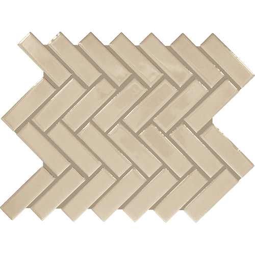 Color Wheel Mosaic Herringbone Urban Putty 9" x 12"