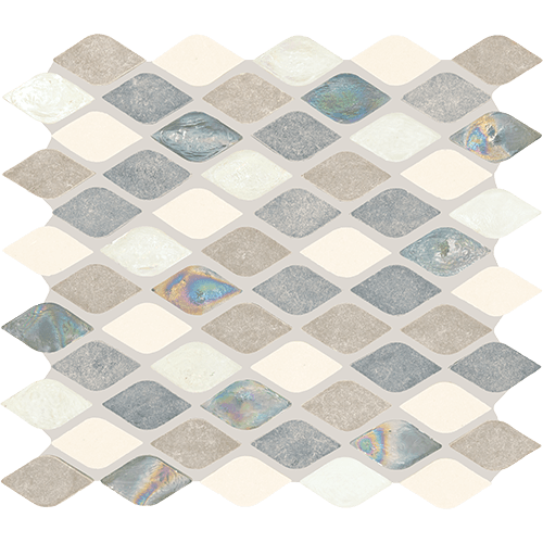 Decorative Accents Raindrop Gris Et Blanc 12" x 14"