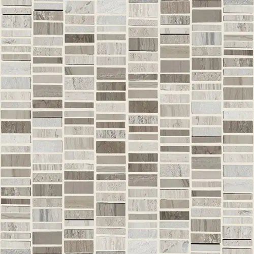 Decorative Accents Random Linear Chenille White Silver Screen 12" x 12"