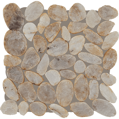 Decorative Accents River Pebble Creamy Sand 12" x 12"