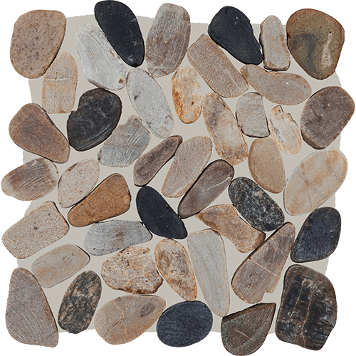 Decorative Accents River Pebble Earth Blend 12" x 12"