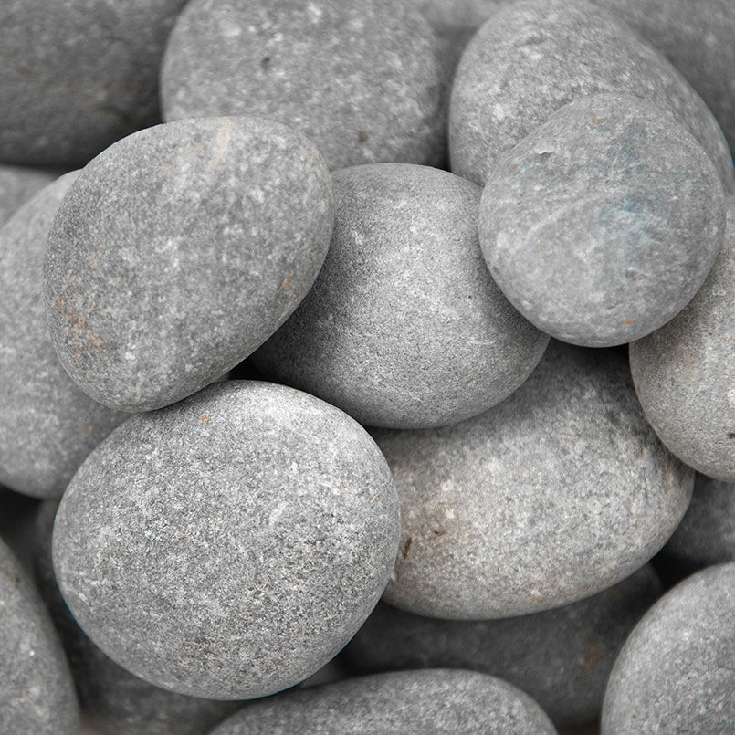Quartzite Pebble in Nile Gray Pebbles 3-6cm 40lbs