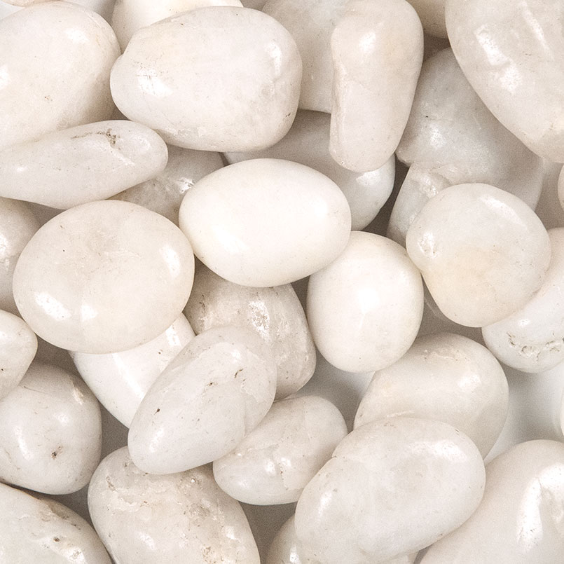 Quartzite Pebble in White Pebbles 2-3cm 40lbs