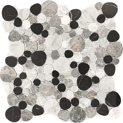 Fashion Accent Pebble Black 12" x 12"