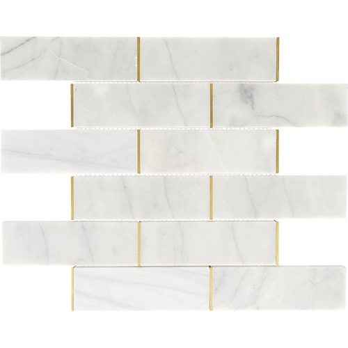 Lavaliere Melded Alluring White/Brass 11" x 14"