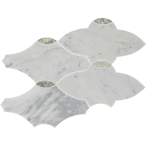 Lavaliere Romantique Carrara White Antique Mirror 10" x 13"