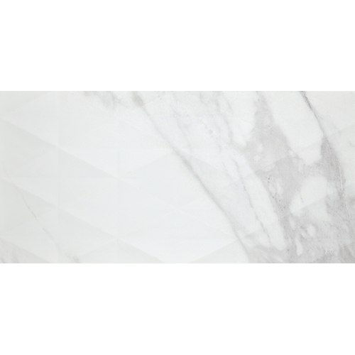 Perpetuo Geometric Brilliant White 12" x 24"
