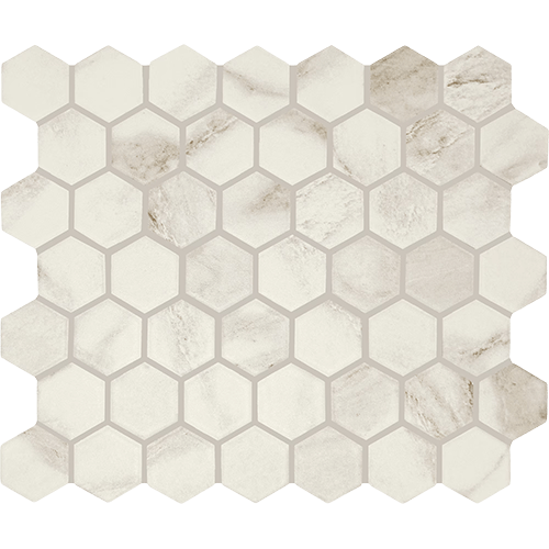 Perpetuo Matte Hexagon Brilliant White 12" x 14"