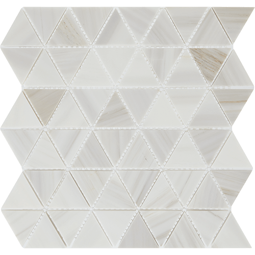 Pietra Divina 2" Triangle Calacatta Dolomiti 12" x 12"