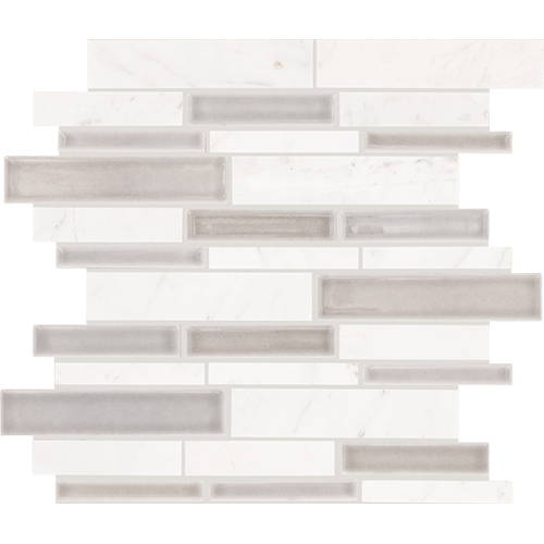 Raine Random Linear Stratus White Blend 12" x 11"