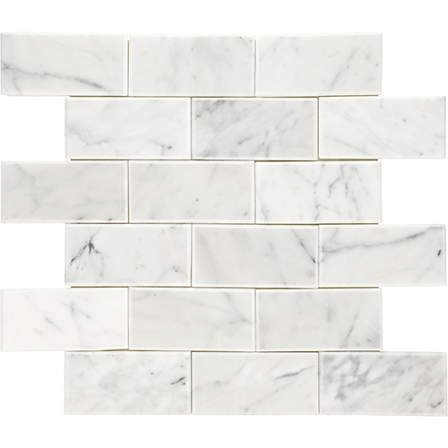 SimplyStick Mosaix Brick Joint Carrara White 12" x 12"