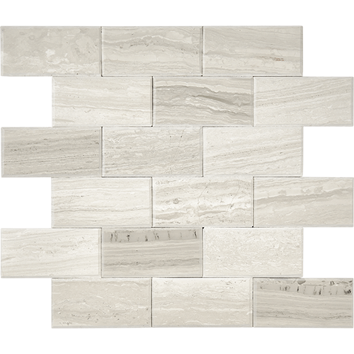 SimplyStick Mosaix Brick Joint Chenille White 12" x 12"