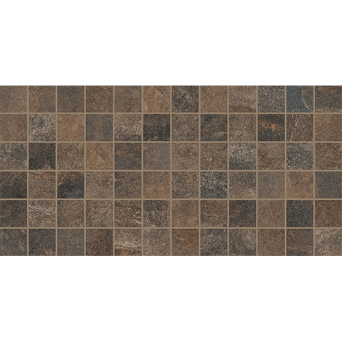 Slate Attache Straight Joint Multi Brown 12" x 24"