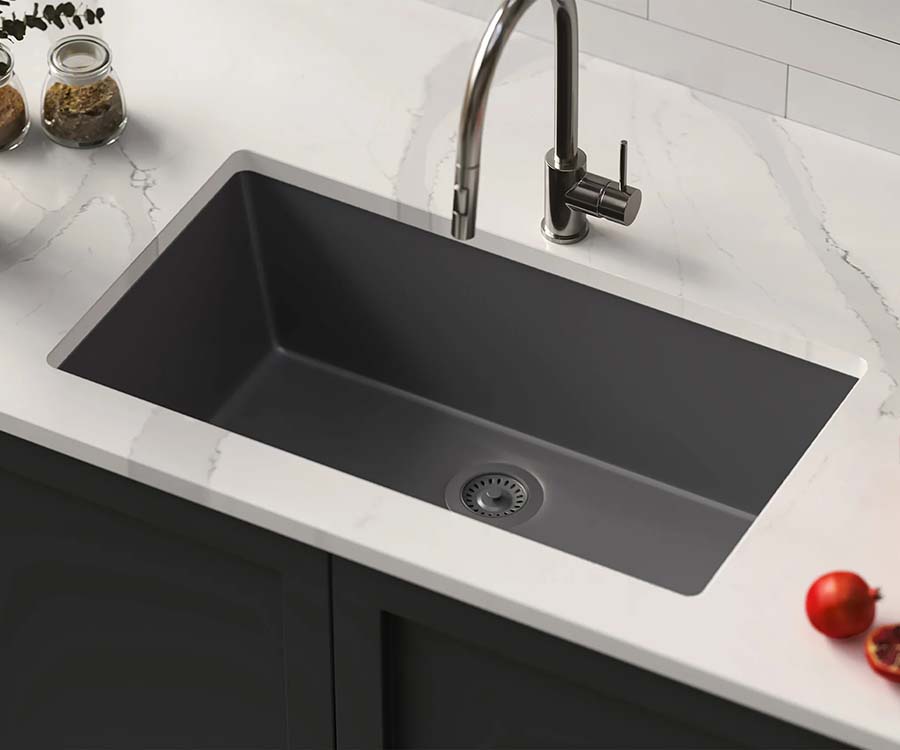 PL-100 Chroma Granite Composite Topmount Undermount Kitchen Sink 33" x 20.87" x 9.45"