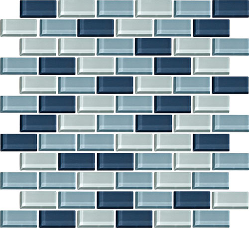 Color Wave Brick Joint Winter Blues 13" x 14"