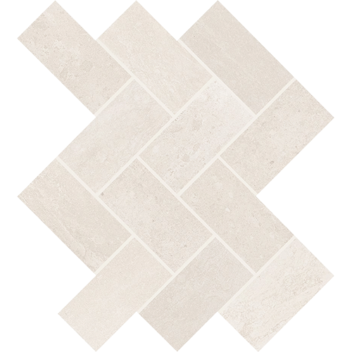 Epitomize Herringbone Aria White 12" x 14"