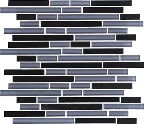 Granite Radiance Random Linear Absolute Black Blend 12" x 12"
