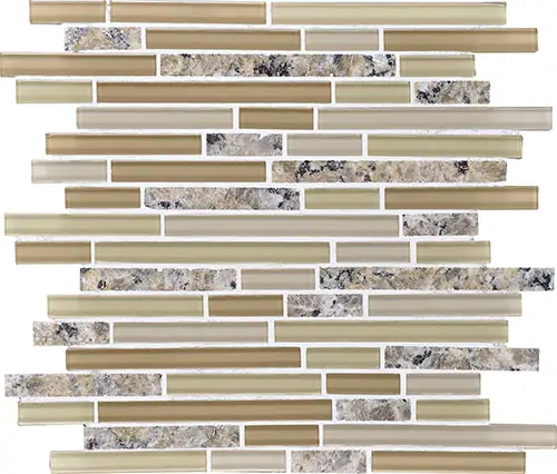 Granite Radiance Random Linear New Venetian Gold Blend 12" x 12"