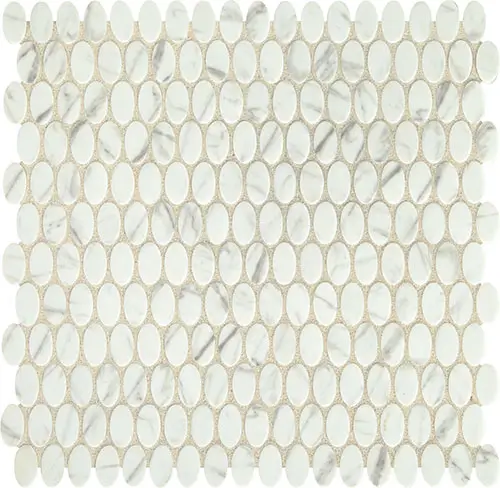 Statuette Oval Venetian White 12" x 12"