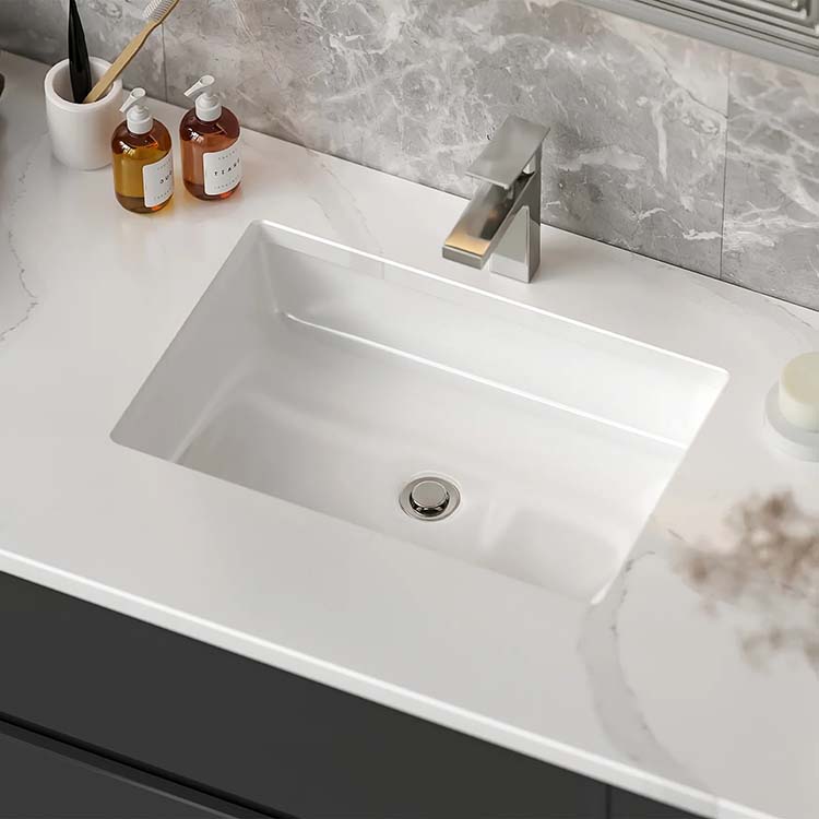 PL-1646 ADA White Porcelain Undermount Bathroom Sink 19" x 13" x 4 1/2"