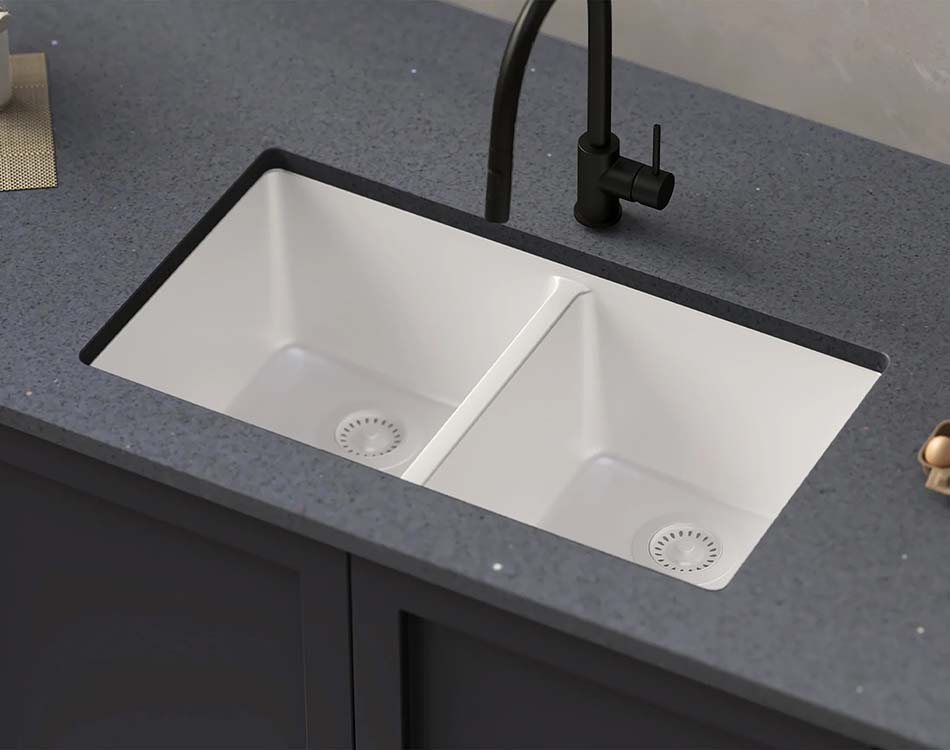 PL-200 Alpina Granite Composite Topmount/Undermount Kitchen Sink 33" x 22" x 9.49"