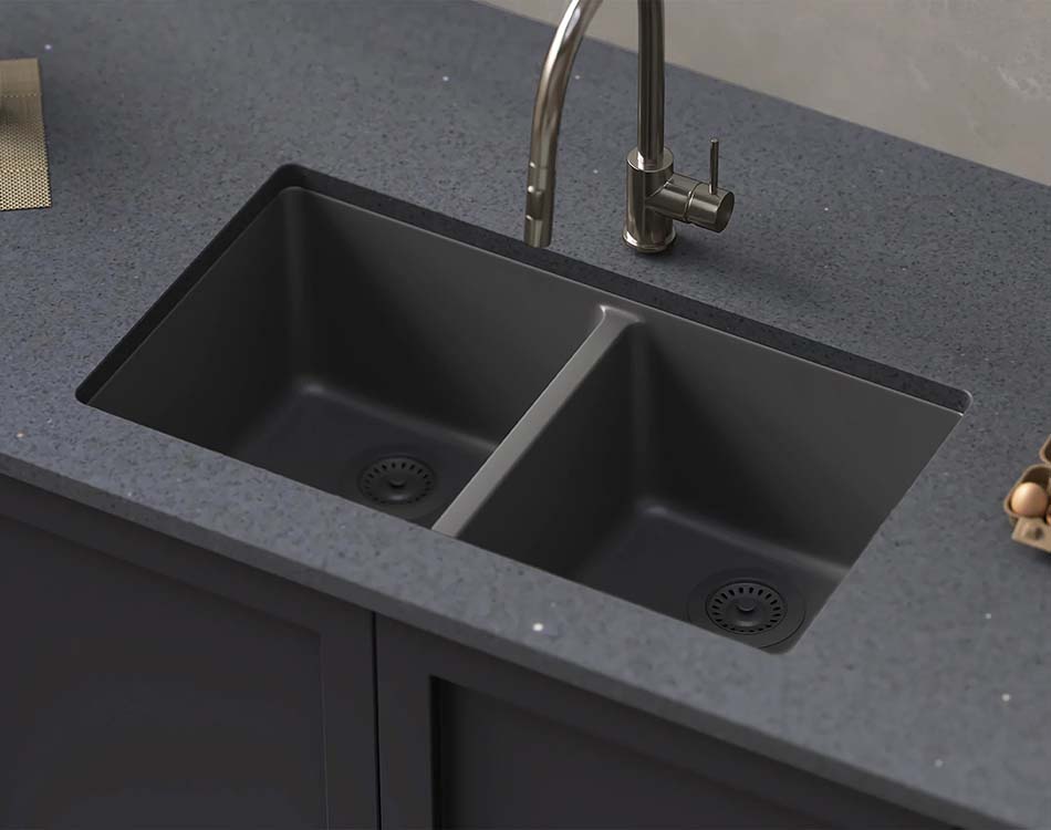 PL-200 Chroma Granite Composite Topmount/Undermount Kitchen Sink 33" x 22" x 9.49"